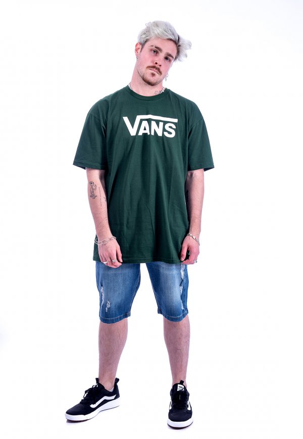 Camiseta VANS CLASSIC verde Militar - Suffi Skateboard