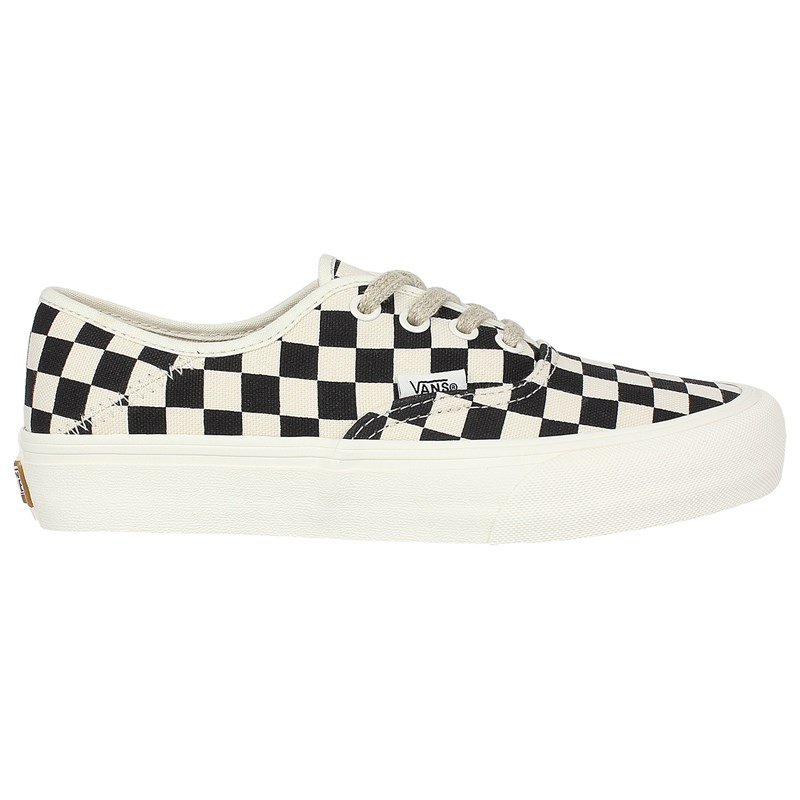 Grilu Surf Skate Shop - Tenis Vans Authentic SF (Ecothry) Black Checkerboard /Marshmallow